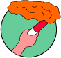 Illustration of orange hand-held smoke signal