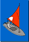 Illustration of a sailboat less than 23 feet, using a flashlight or electric torch to serve as a white navigation light.